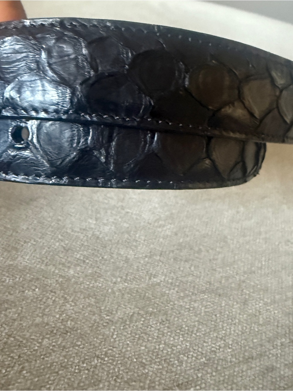 Celine Triomphe Belt in Snakeskin Leather - Picture 5 of 8